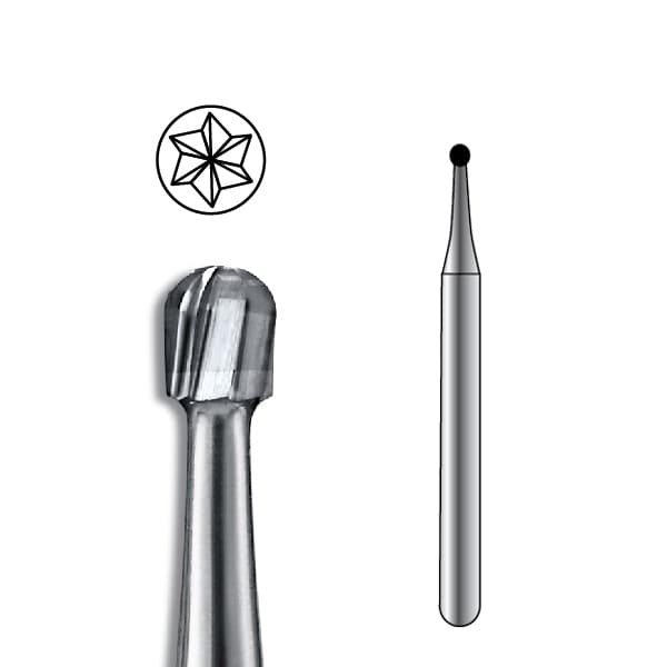 Pac-Dent HP #2 Round Carbide Bur, Package of 10 - Pac-Dent HP #2 Round Carbide Bur, Package of 10 Burs. - Image 1