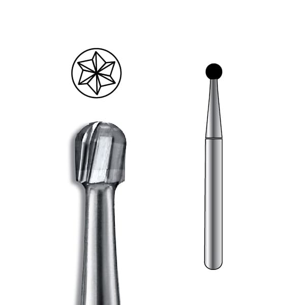 Pac-Dent HP #5 Round Carbide Bur, Clinic Pack of 100 Burs - Pac-Dent HP #5 Round Carbide Bur, Clinic Pack of 100 Burs. - Image 1