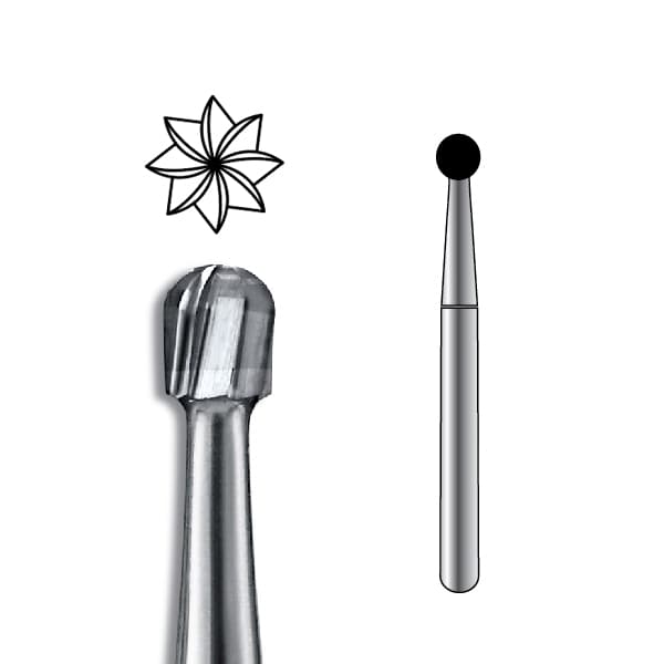 Pac-Dent HP #8 Round Carbide Bur, Clinic Pack of 100 Burs - Pac-Dent HP #8 Round Carbide Bur, Clinic Pack of 100 Burs. - Image 1