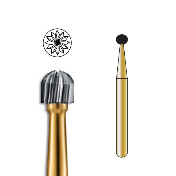 Pac-Dent FG #7006 12-Blade Round Trimming and Finishing Carbide Bur, Clinic Pack of 100 - Pac-Dent FG #7006 12 Blade Round Trimming and Finishing Carbide Bur, Clinic Pack of 100 Burs. - Image 1