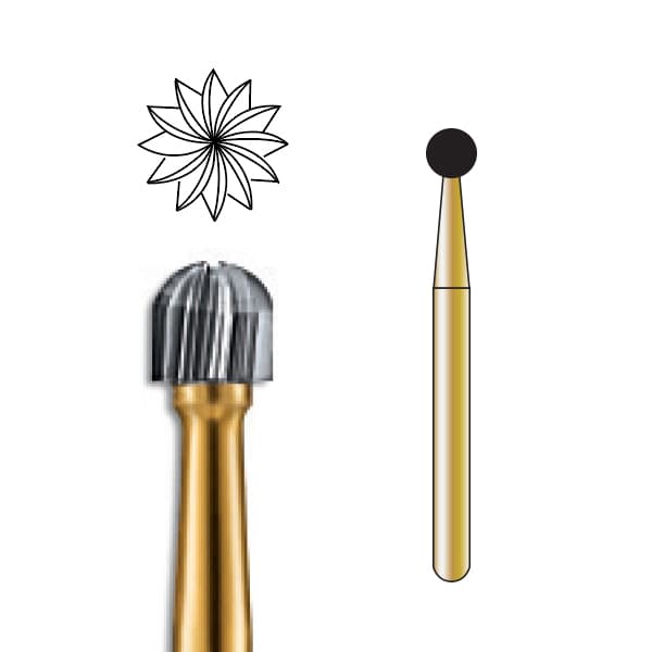 Pac-Dent FG #7008 12-Blade Round Trimming and Finishing Carbide Bur, Clinic Pack of 100 Burs - Pac-Dent FG #7008 12 Blade Round Trimming and Finishing Carbide Bur, Clinic Pack of 100 Burs. - Image 1