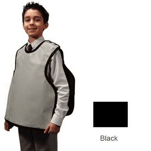 Palmero Cling Shield Child Pano Dual X-Ray Apron, 0.3mm Lead, Black Vinyl with Black Binding, No Collar, 19 7/8" x 19 1/2" thumbnail 4