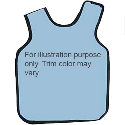 Palmero Cling Shield Pano Dual Lead Apron, Adult, Blue Vinyl, 0.3mm Lead Equivalency, 22.5" x 26.5", No Collar thumbnail 4