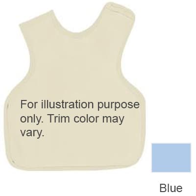 Palmero Cling Shield Child Pano Dual X-Ray Apron, Light Blue Vinyl with Blue Binding, 0.3mm Lead-Lined, 19 7/8" x 19 1/2", No Collar thumbnail 4