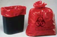 Palmero Dis-Pose 10 Gallon Infectious Waste Bags, Red, 24" x 24", 1.25 mil, Biohazard Symbol, 100 Bags/Box, 1961A thumbnail 4