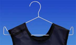 Palmero Economy X-Ray Apron Hanger, White-Coated Steel, 20.875" x 10.25", Single Hanger thumbnail 2