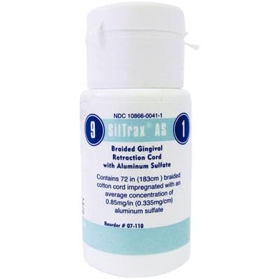 SilTrax AS Braided Retraction Cord, #9/1 Medium, Aluminum Sulfate, 72" per Pack, 07-110 thumbnail 13