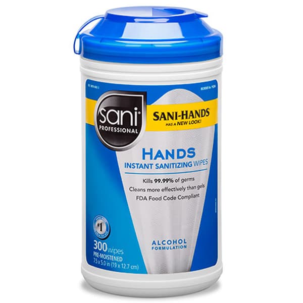 PDI Sani Professional Instant Hand Sanitizing Wipes, 70% Ethanol, 7.5" x 5", 300 Wipes, P92084 thumbnail 2