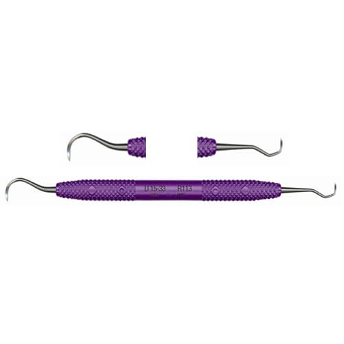 PDT Cruise Line U15/33 Double-Ended Sickle/Jacquette Scaler, Purple Solid Resin Handle, R113 thumbnail 9