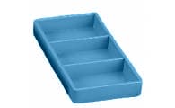 Plasdent BLUE Cabinet Organizer #17, 8"L x 4"W x 1"H, Steam and Chemical Autoclavable, 300CR17 thumbnail 2