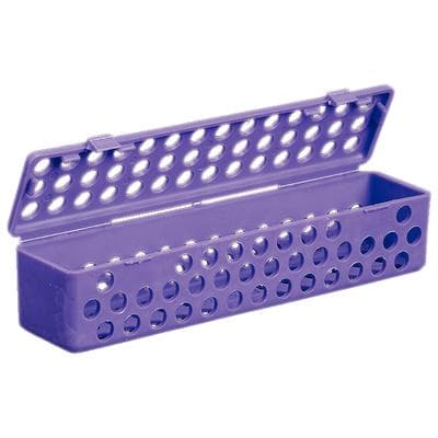 Plasdent Instrument Steri Container, Neon Purple, 8" x 1-3/4" x 1-3/4", Snap Shut Hinged Lid, Autoclavable to 250°F thumbnail 3