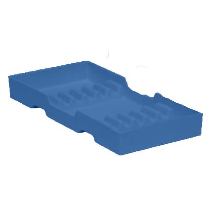 Plasdent BLUE Cabinet Organizer #16A, 8"L x 4"W x 1"H, Steam and Chemical Autoclavable, 300CR16A thumbnail 2