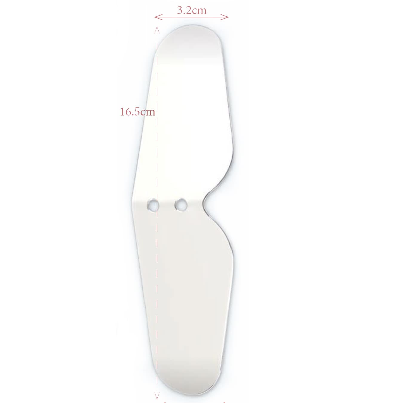 Plasdent IPM2-5NSE Angled Photography Mirror, Double-Sided, Lingual, 150° Angled, Stainless Steel, 1 1/4" x 6 1/2" x 1 1/4" thumbnail 3