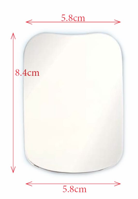 Plasdent Child Occlusal Intraoral Photographic Mirror, One Sided, Stainless Steel, 2-1/3" x 5-1/2" x 2-1/3" - Plasdent Child Occlusal Intraoral Photographic Mirror, 2 1/3"x 5 1/2"x 2 1/3" - Image 1
