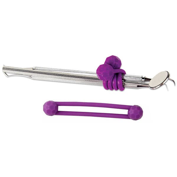 Plasdent Pro-Ties Silicone Instrument Bundling System, Purple, 6/Pk, 206IT-10M thumbnail 5