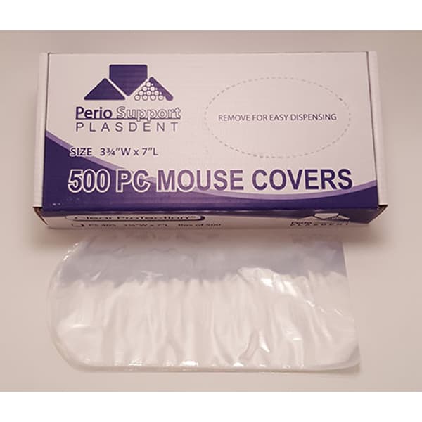 Plasdent Disposable PC Mouse Protective Covers, Clear, 3.75" x 7", 500/Box, PS405 thumbnail 15