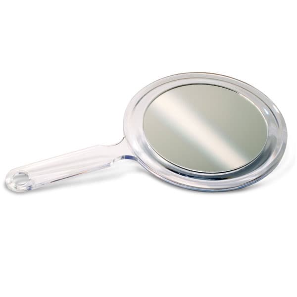 Practicon Acrylic Hand Mirror, 5" Two-Sided, 3X Magnifying & Plain Glass Sides, 1/Pack, 7109801 thumbnail 3
