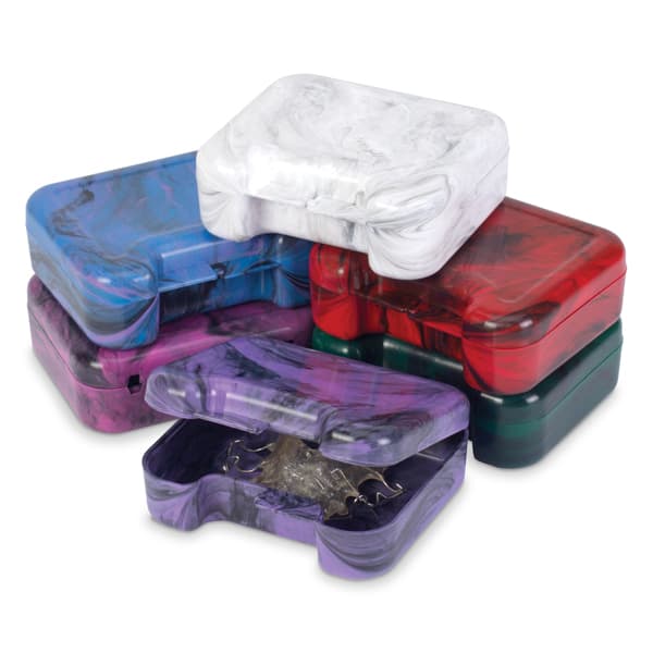 Practicon Paradise Cosmic Retainer Cases, Dark Assorted Swirled Colors, Vented Snap-Close, 24/Bag, 7145311 thumbnail 8