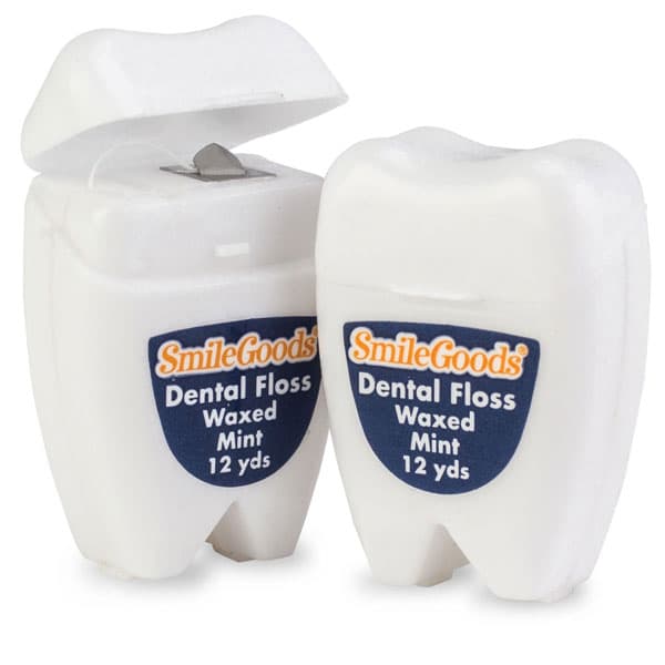 SmileGoods Waxed Dental Floss, Mint, Molar-Shaped Dispensers, 12 Yards Each, 144/Box, 7109867 thumbnail 2