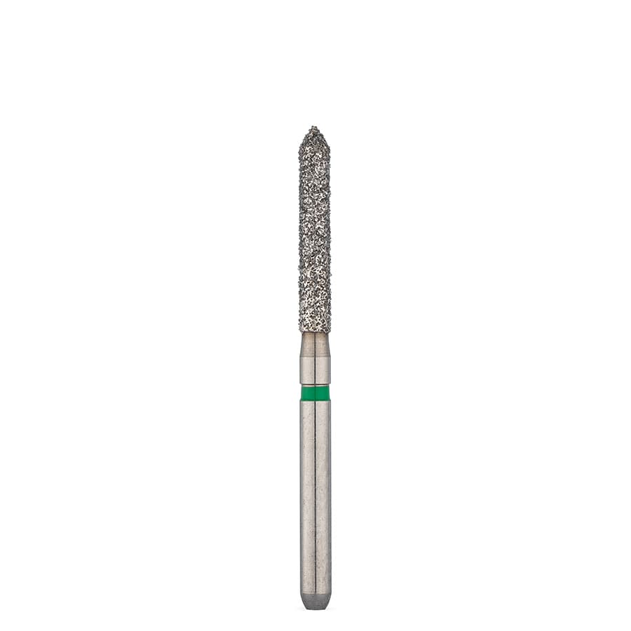 Two Striper Diamond Bur, FG, Bevel-End Cylinder, #250.9, Coarse, Green, 1.2 mm Major/0.4 mm Minor Diameter, 9.0 mm Length, 5/Pk, 2015066 thumbnail 9