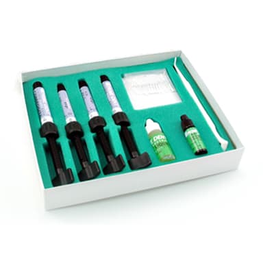 Prime-Dent Hybrid Resin-Based Composite, Visible Light Cure, 4 Syringe Kit, 4.5 g, Universal Viscosity, Assorted Shades (A1, A2, A3, A3.5), 4/Pk thumbnail 4