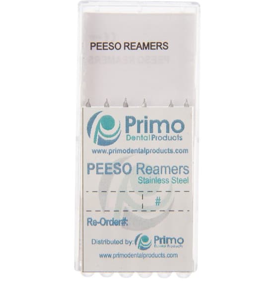 Primo Assorted #1-6 Peeso Reamers, 32mm, Stainless Steel, 6/Bx - Primo Assorted #1-6 Peeso Reamers, 32mm. 6/Bx, Stainless Steel - Image 1