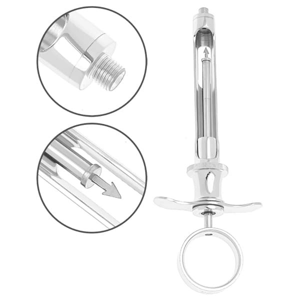 ProDent USA Cook-Waite Type 1.8 cc Aspirating Syringe, Stainless Steel, Chrome-Plated, Sterilizable - ProDent USA Cook-Waite type 1.8 cc Aspirating Syringe. Quality-made - Image 1