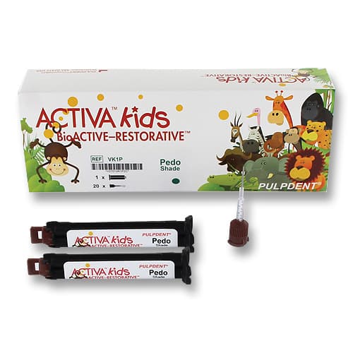 Activa Kids BioACTIVE-Restorative Value Refill, Pedo Shade (Opaque White), 2 x 5mL (8g) Syringes with 40 Automix Tips, VK2P thumbnail 21