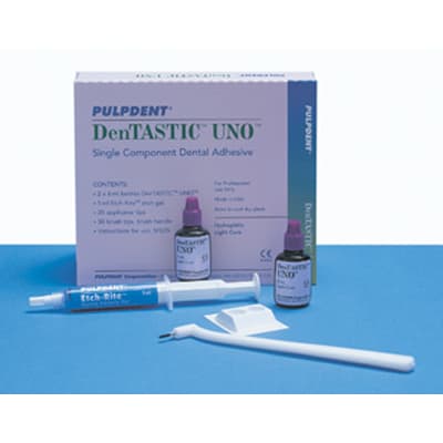 DenTASTIC UNO One-Step Wet Bonding Adhesive Kit, Light-Cure, 2 x 6 mL UNO, 5 mL Etch-Rite, 20 Applicator Tips, 50 Brush Tips, UNO thumbnail 10