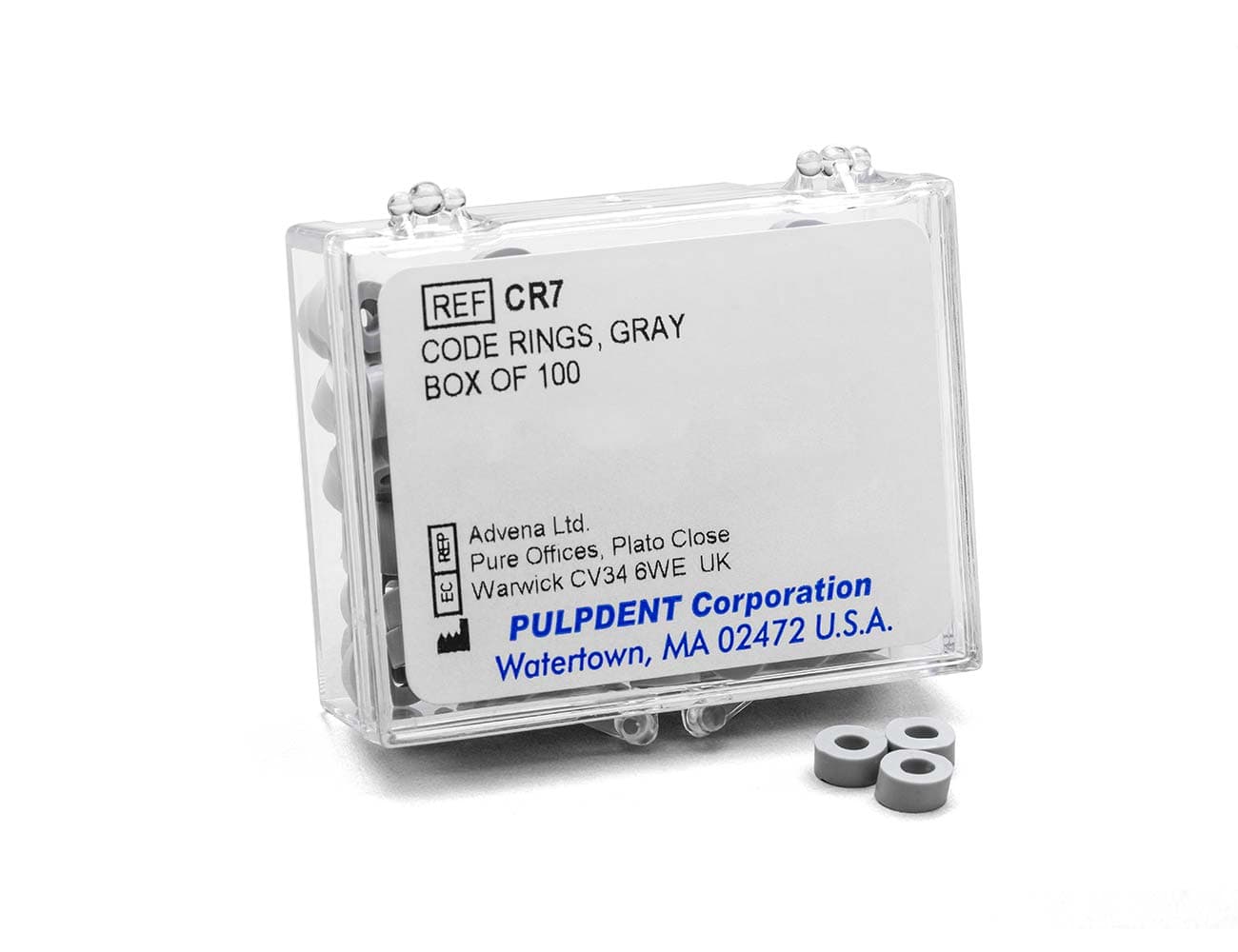 Pulpdent Code Rings Silicone Standard, Gray, 1/8" ID x 1/8" Wide, 100/Box, CR7 thumbnail 9