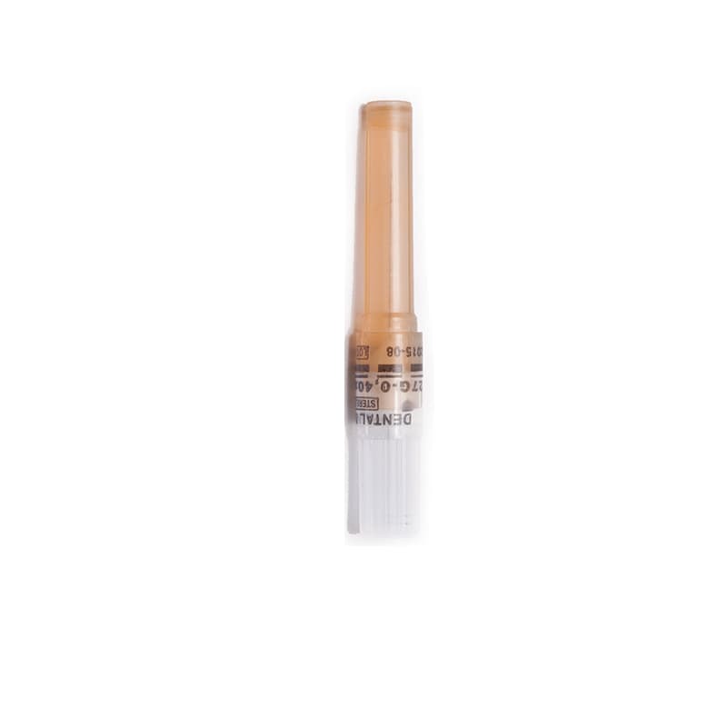 Quala Dental Anesthetic Needles, 27 Gauge, Short 1", Plastic Hub, Orange, 100/Box, DP47827 thumbnail 3
