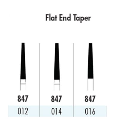 Quala Single-Use Diamond Bur, Flat End Tapered Turbo, #847T-018, 10/Pack thumbnail 2