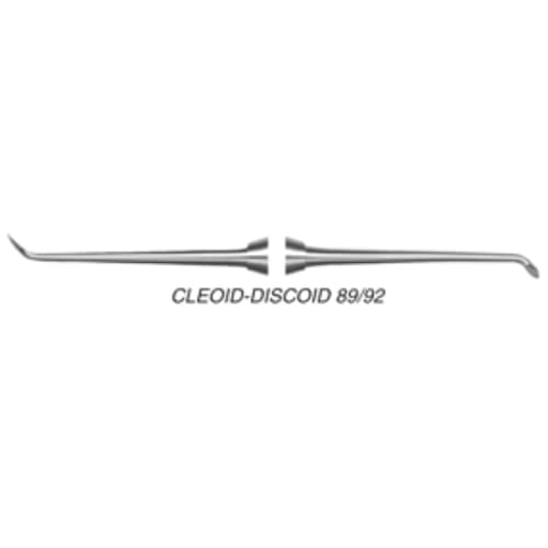 Quala #89/92 Medium Discoid-Cleoid Carver with 1/4" Round Standard Handle - Quala #89/92 Medium Discoid-Cleoid Carver with 1/4" round standard handle - Image 1