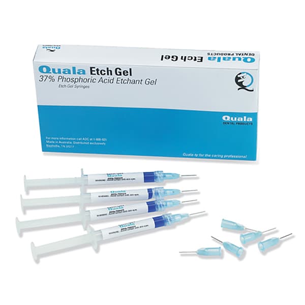 Quala Etch Gel 37% Phosphoric Acid Economy Kit, 12 x 2.0 mL Syringes with 50 Disposable Applicator Tips thumbnail 3