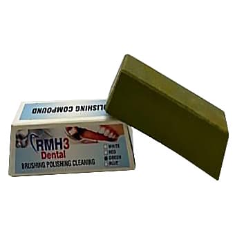 RMH3 Dental Green Polishing Compound, 4 oz Bar - RMH3 Dental Green Polishing Compound 4oz Bar. Suitable for Polishing, Brushing, and Cleaning. - Image 1