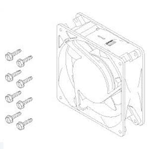 RPI Cooling Fan 230VAC, 4-11/16" x 4-11/16" x 1-1/2", with Mounting Hardware, Aluminum Housing, Ball Bearing thumbnail 2