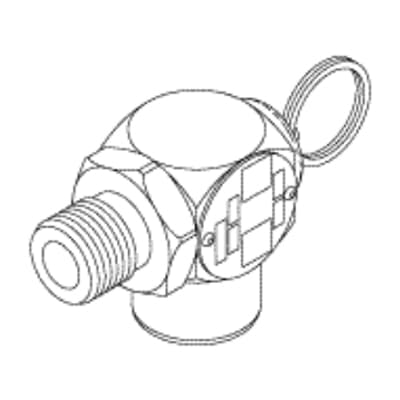 RPI Safety Valve, 40 PSI, Brass Body, 1/2" MPT x 1/2" FPT, for Midmark Ritter M9/M11 (OEM 002-0359-01) thumbnail 2