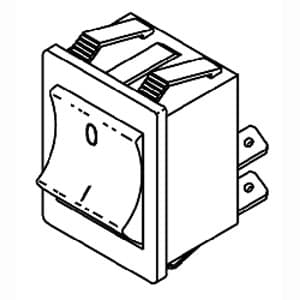 RPI Power Switch for Tuttnauer Autoclave, Rocker On-Off, Green Lens, 20A, DPST, OEM 01910172 / 483311-2 / 015-0650-03 thumbnail 2