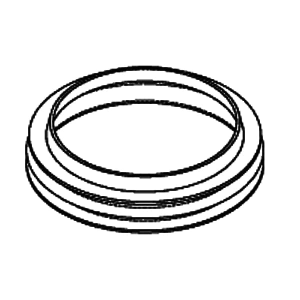 RPI 6" Water Reservoir Gasket, Round Bellows Style, Black Silicone, 1/Pk, OEM Part 02610029 - RPI 6" Water Reservoir Gasket, Round Bellows Style, Black Silicone, 1/Pk. Fits - Image 1