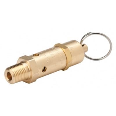 RPI Safety Valve, 40 PSI, 1/4" MPT, Brass, for Tuttnauer Autoclaves, OEM #03110002 thumbnail 2