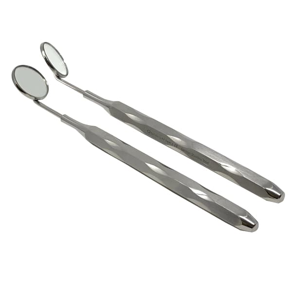 SHAFQAT Dental Mouth Mirror Combo Pack, #5 Mirrors, German Stainless Steel, 2 Mirrors + 2 Handles - SHAFQAT Dental Mouth Mirror Combo Pack. Includes 2- #5 mouth mirrors and 2 - Image 1