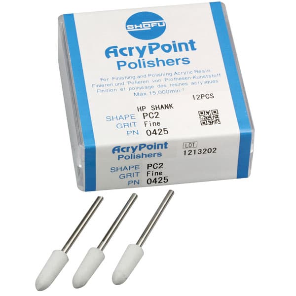 Shofu AcryPoint PC2 Fine Mounted Polisher, Light Gray, Handpiece, 12/Pk, #0425 thumbnail 7