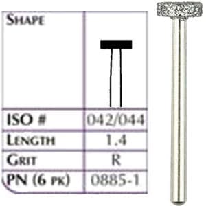 Shofu Robot Diamond Point, FG, Wheel, ISO 042/044, 4.4 mm Diameter, 1.4 mm Length, Medium Grit, White Ring, 0885-1 thumbnail 5