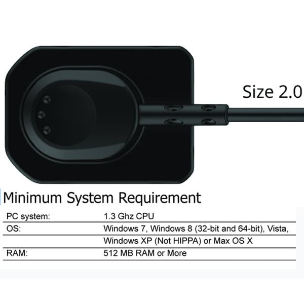 Signature HDI-S #2 Digital Radiography Sensor with Image Software, Direct USB, CMOS, Size #2 (31.5 x 42.8 x 4.8 mm) - Signature HDI-S #2 sensor w/ image software. Plug and play. True comfort. Pixel - Image 1
