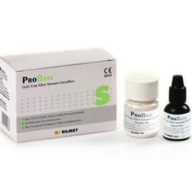 Silmet ProBase Glass Ionomer Reinforced Cement, Luting/Lining, 16g Powder & 12ml Liquid Kit - ProBase Glass Ionomer reinforced cement designed for use as a luting/lining - Image 1