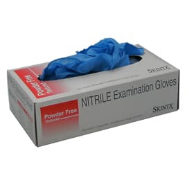 SkinTx Nitrile Exam Gloves, X-Large, Powder-Free, Non-Sterile, Textured Grip, Blue, 5.0g, 100/Box - SkinTx Nitrile Exam gloves: X-Large, Non-Sterile, Powder-Free, Textured Grip - Image 1