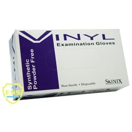 SkinTx Vinyl Exam Gloves, Small, Powder-Free, Non-Sterile, Smooth, Beaded Cuff, Latex-Free, 100/Box - SkinTx Vinyl Exam Gloves: SMALL, non-sterile, powder-free, smooth, beaded cuff - Image 1