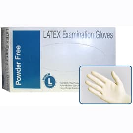 SkinTx FIT Latex Exam Gloves, Powder-Free, Non-Sterile, Textured, Large, White, 100/Box thumbnail 2