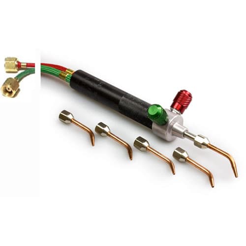 Smith Little Torch Complete Jeweler's Torch Outfit with 5 Curved Tips and 6" Hose, Propane, Made in USA - Smith USA LITTLE TORCH COMPLETE with 5 TIPS PROPANE. Jeweler's Torch Outfit - Image 1