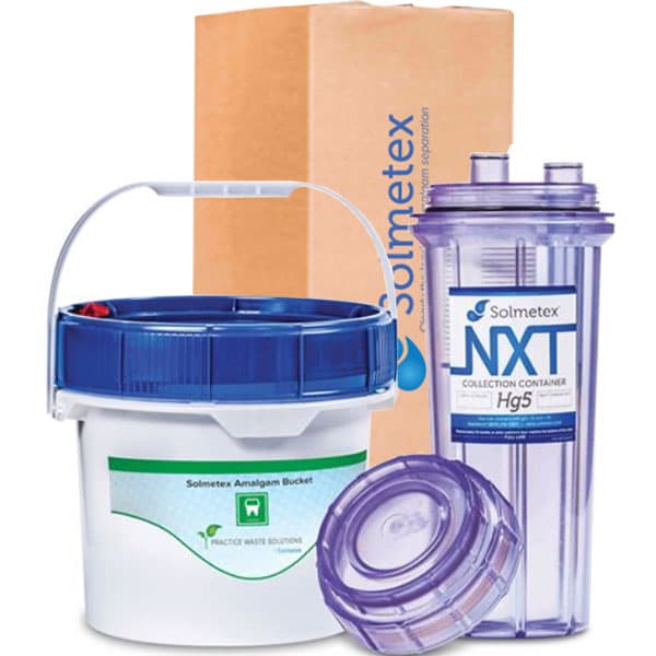 Solmetex NXT Hg5 Compliance Kit (NXT-HG5-CK) with Collection Container, PWS Amalgam Bucket, and PowerScrub Cleaner thumbnail 6